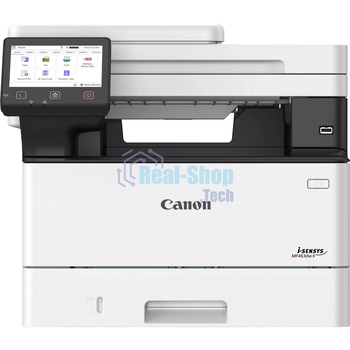 МФУ лазерное Canon I-SENSYS MF463dw II, (7188C008), (A4, 40ppm, 1200dpi print, 600dpi scan, 1200MHz, 1Gb, Duplex, DADF50, 250sheets+100universal tray, PostScript USB, RJ-45, Wi- Fi) (Cart. 070/070H)