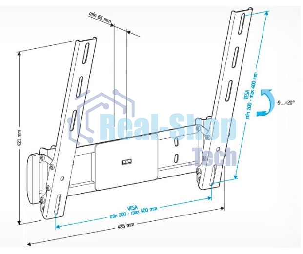 Кронштейн для телевизора Holder LCD-T4612 черный 32