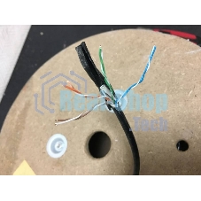 Кабель сетевой UTP 4 пары cat5E solid 0.50мм CCA 305м черный outdoor