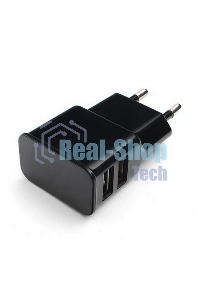 Сетевое зарядное устройство Cablexpert MP3A-PC-12 100/220V - 5V USB 2 порта, 2.1A, черный