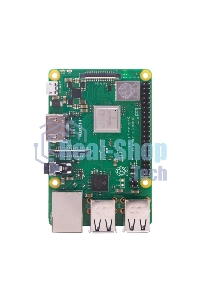 Мини ПК Raspberry Pi 3 Model B+ (RA433, E14 Version) Retail, 1Gb RAM, Cortex-A53 (ARMv8) 64-bit SoC @ 1.4GHz Broadcom BCM2837B0 CPU, WiFi, Bluetooth, 40-pin extended GPIO, 4x USB 2.0, HDMI, CSI camera port, DSI displ.port, MicroSD port (137-3331), (БП и к