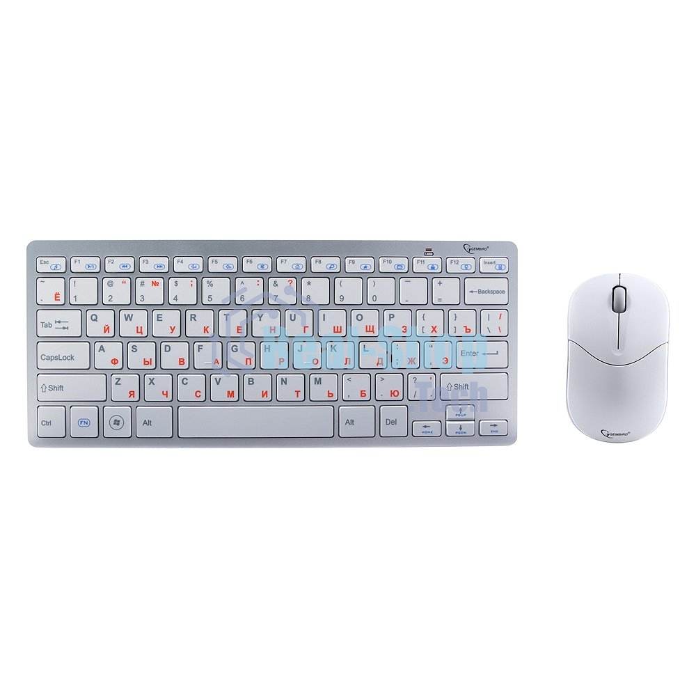 Комплект клавиатура + мышь Gembird KBS-7001-RU Wireless, ноутбучн. механизм клавиш 2.4ГГц, 10м, мини-приемник- USB