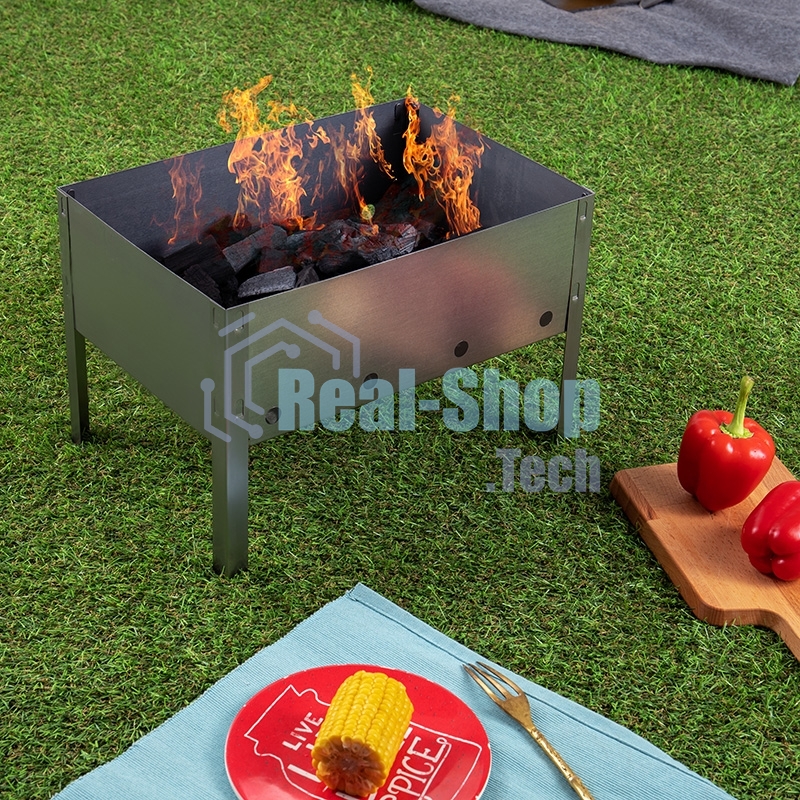 Мангал сборный со складным дном в пленке Сокол