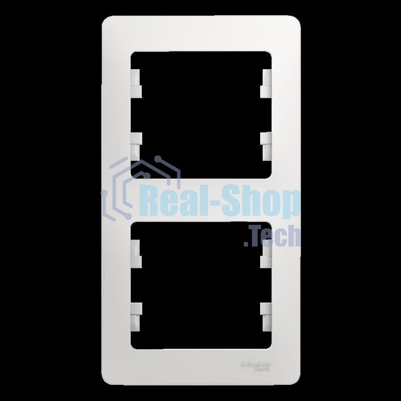 Рамка 2-м Glossa верт. белый SchE GSL000106