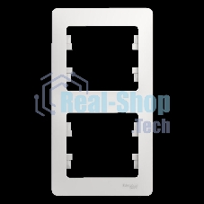 Рамка 2-м Glossa верт. белый SchE GSL000106