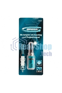 Адаптер для бит Gross с ограничителем и двойным магнитом, 1/4