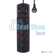 Сетевой фильтр Most EHV 2м (5 розеток) черный (коробка)