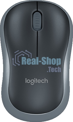 Мышь беспроводная Logitech M185 серый/черный, 1000 dpi, радиоканал, USB, кнопки - 3