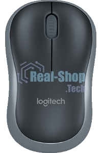 Мышь беспроводная Logitech M185 серый/черный, 1000 dpi, радиоканал, USB, кнопки - 3
