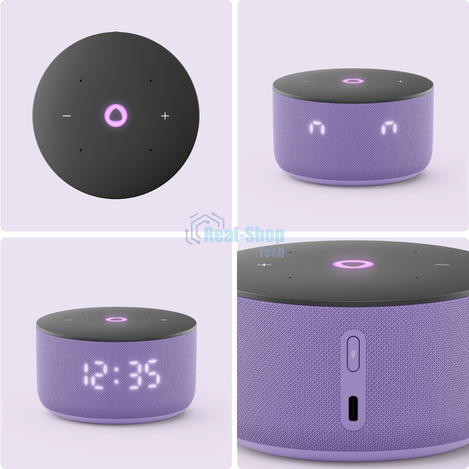 Умная колонка Yandex Станция Мини 3 Алиса лиловый 12W 1.0 BT/Wi-Fi (YNDX-00027LIL)