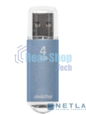 Флешка USB Smartbuy V-Cut Blue (SB4GbVC-B), 4Gb, USB 2.0, R/W 25/15, голубой