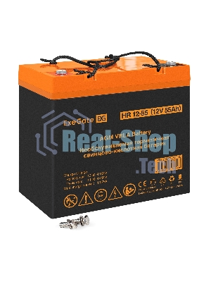 Аккумуляторная батарея ExeGate HR 12-55 (12V 55Ah, болт М6)