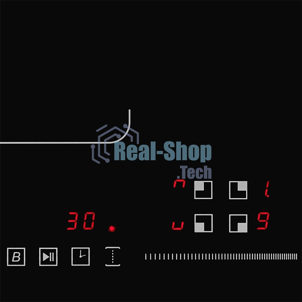 Индукционная варочная панель MONSHER MHI 6016, индукция, инвертер, 60 см, 9 уровней мощности, бустер, Stop and Go, автоматическое отключение, таймер, индикатор остаточного тепла, сенсорное/слайдерное управление, черный