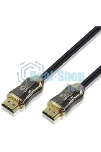 Кабель HDMI 19M/M,ver. 2.1, 8K@60 Hz 2m метал разъемы, нейлоновая оплетка Telecom TCG300-2M