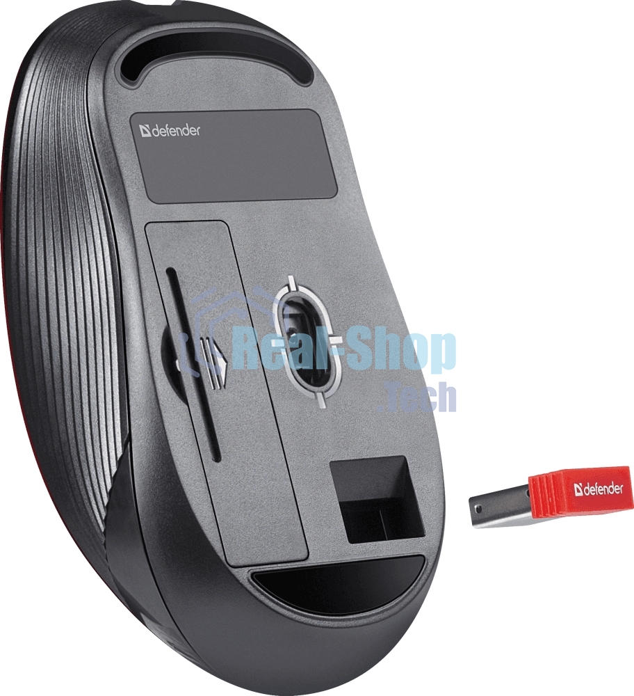 Мышь беспроводная Defender Gassa MM-105 черный, 1600 dpi, радиоканал, USB, кнопки - 6