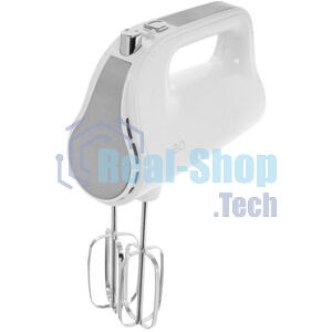 Миксер BQ MX423 White-Steel, Мощность 500 Вт, 5 скоростей, Режим Турбо