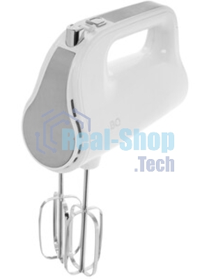 Миксер BQ MX423 White-Steel, Мощность 500 Вт, 5 скоростей, Режим Турбо