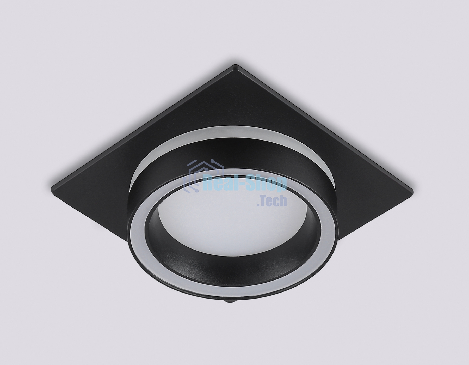 Светильник Ambrella light TN52422 BK/FR черный/белый матовый GX53 max 12W 105*105*45