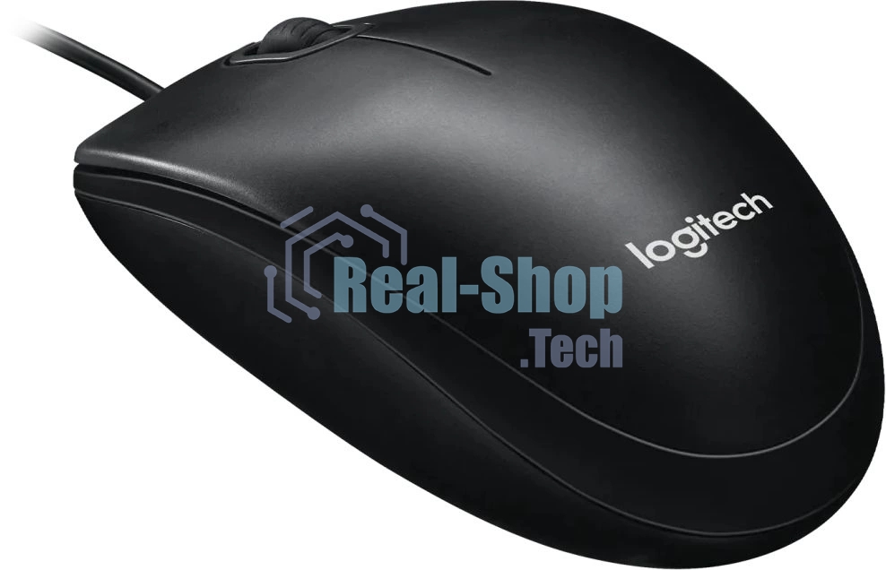 Мышь проводная Logitech M100/100R DARK/GREY (темно-серая/черная), 1000 dpi, USB, кнопки - 3