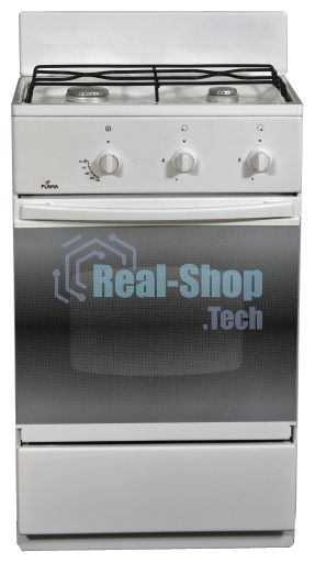Плита газовая Flama CG 3202 W/B белый, конфорок 2 шт, духовка 30 л, 50 см x 85 см x 38 см