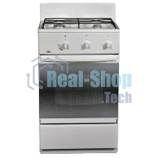 Плита газовая Flama CG 3202 W/B белый, конфорок 2 шт, духовка 30 л, 50 см x 85 см x 38 см