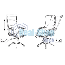 Кресло руководителя Бюрократ T-9927SL черный, кожа, крестовина металл хром