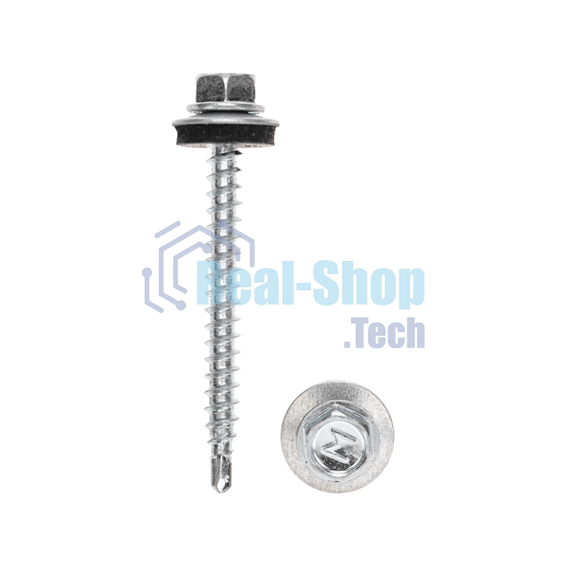 Саморез кровельный Kranz 4,8х50, цинк, короб (150 шт/уп)