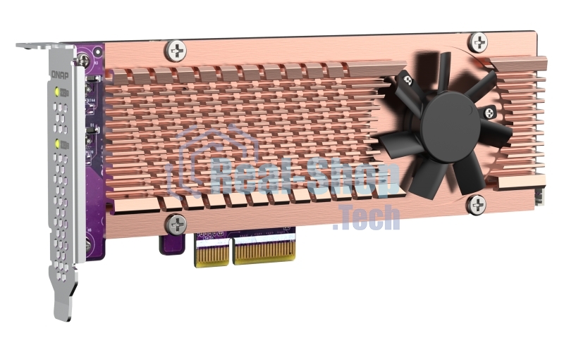 Плата расширения QNAP QM2-2P-244A Dual M.2 22110/2280 SATA SSD expansion card (PCIe Gen2 x2), Low-profile bracket pre-loaded, Low-profile flat and Full-height are bundled (shorter version to support TVS-x82/TS-x77 PCIe slot 2 & slot 3)
