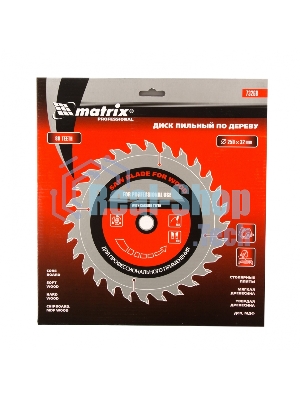 Пильный диск Matrix по дереву, 250x32мм, 80 зубьев Professional