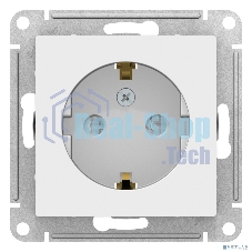 Розетка с заземлением со шторками Schneider-electric ATN000145 ATLASDESIGN, 16А, механизм, БЕЛЫЙ