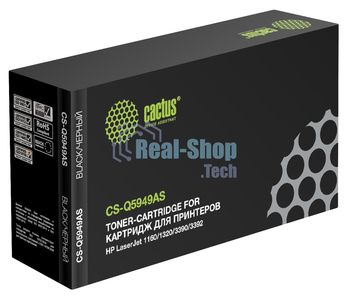 Картридж лазерный Cactus CS-Q5949AS черный (2500 стр.) для HP 1160/1320/3390/3392