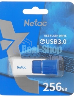 Флешка USB Netac U182 (NT03U182N-256G-32RE), 256Gb, USB 3.0, R/W 70/30, черный/красный