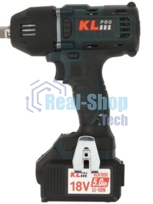 Профессиональный бесщеточный гайковерт аккумуляторный KLPRO KLSS18BH-50 (18В, Li-ion-2шт, 5.0А·ч, 400Нм, 2 скорости, подсветка,З/У,в кейсе)