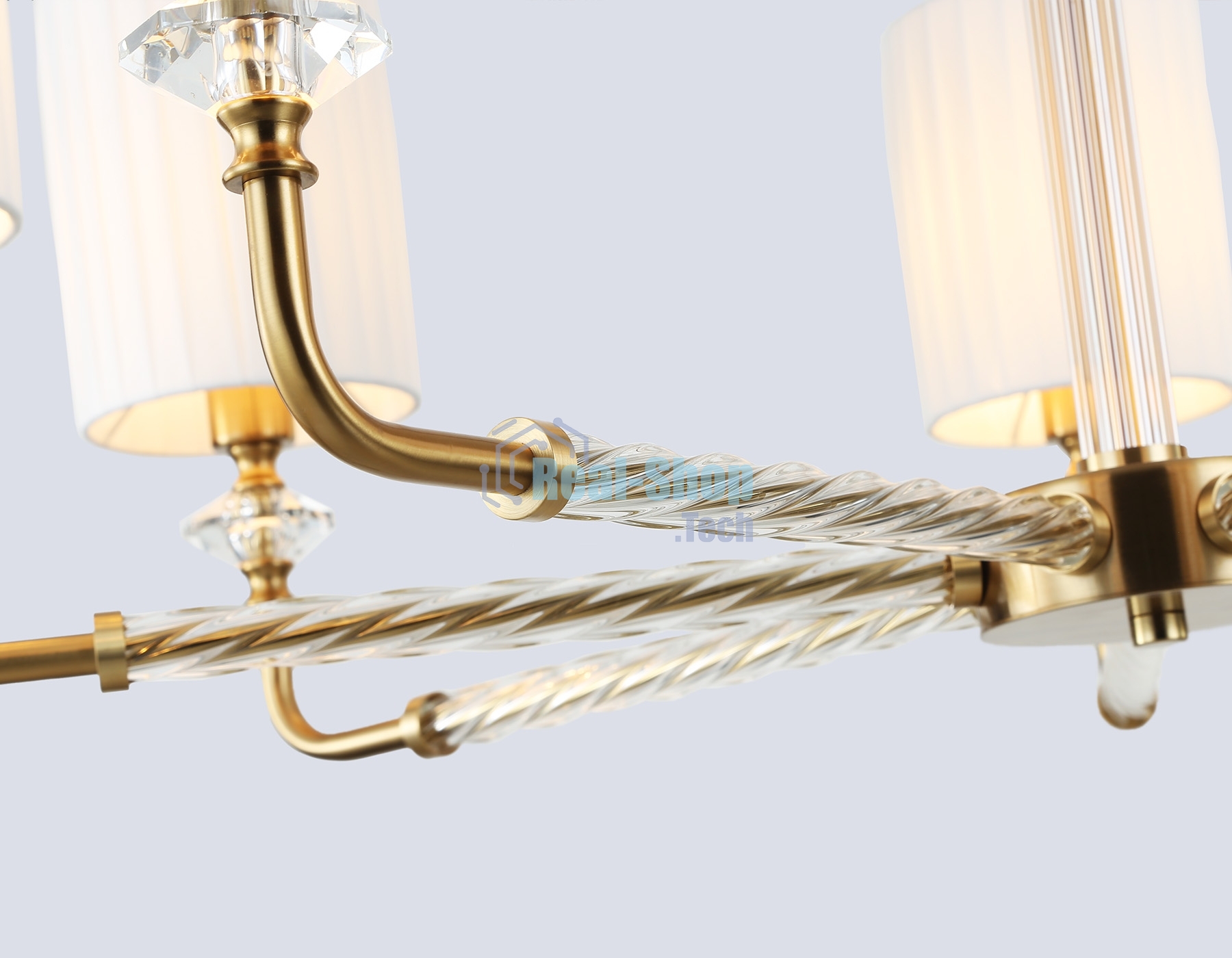 Люстра Ambrella light LH71503/7 BS/FR латунь/белый матовый E14*7 max 40W D840*640