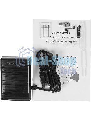 Швейная машина Janome Q-23P белый/рисунок, электромеханическая, вертикальный качающийся, 24 операции, автоматическая петля
