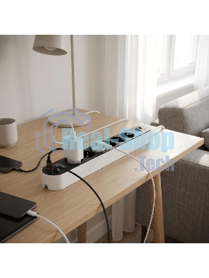 Фильтр сетевой СФ-06К 16А USB A+C 20Вт 1,5м 3х1,5мм2 черный