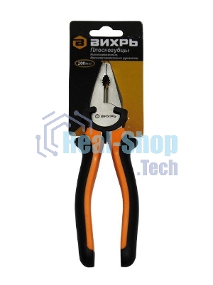 Плоскогубцы,200мм.,никелированные,двухкомпонентные рукоятки