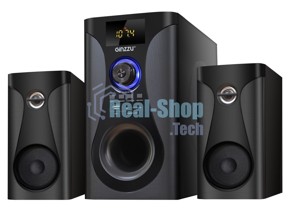 Акустическая система 2.1, 60W/BT/USB/SD/FM/ДУ Ginzzu GM-425