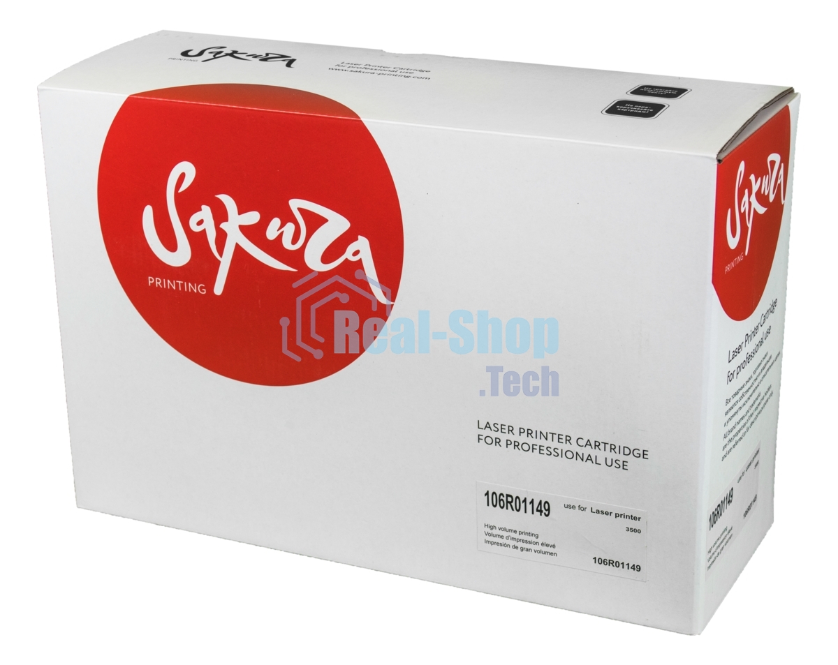 Картридж лазерный Sakura 106R01149 для Xerox Phaser 3500 черный, 12 000 к.