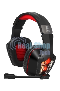 Гарнитура проводная Qumo Protector GHS 0015, стереогарнитура, подсветка, USB+2*3,5 jacks