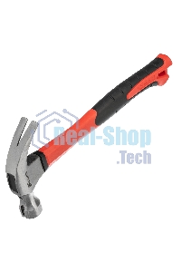 Молоток-гвоздодер Matrix ''optimal'', 450 г, боек c магнитом,фибергласовая обрезиненная рукоятка