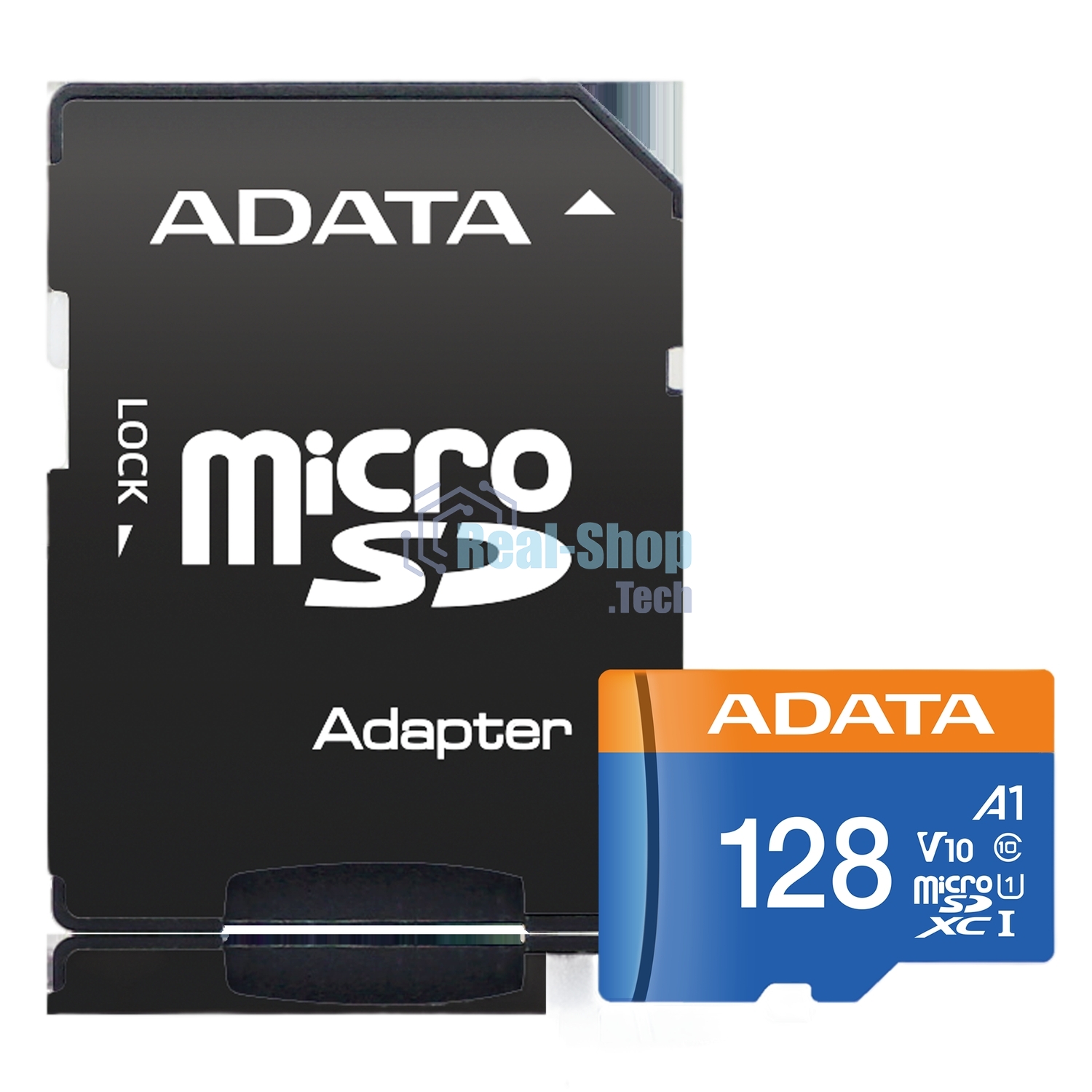 Флеш карта Micro SecureDigital 128Gb ADATA AUSDX128GUICL10A1-RA1 MicroSDXC Class 10 UHS-I, SD adapter