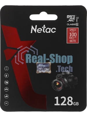 Флеш карта microSDHC 128Gb Netac P500 ULTRA NT02P500ULT-128G-S (без SD адаптера) 100Mb/s