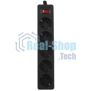 Сетевой фильтрSmartbuy SBSP-18U-K с USB, 10А, 2 200 Вт, 5 розеток, длина 1,8 м, черный (SBSP-18U-K)/45