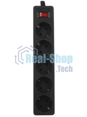 Сетевой фильтрSmartbuy SBSP-18U-K с USB, 10А, 2 200 Вт, 5 розеток, длина 1,8 м, черный (SBSP-18U-K)/45