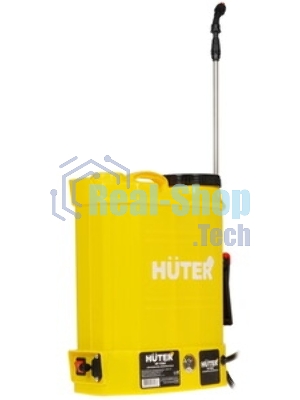Опрыскиватель аккумуляторный Huter SP-12AC, аккумуляторный, ранцевый, 12л, желтый/черный