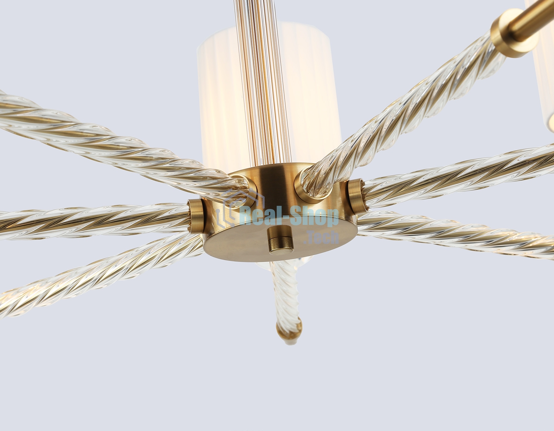 Люстра Ambrella light LH71503/7 BS/FR латунь/белый матовый E14*7 max 40W D840*640