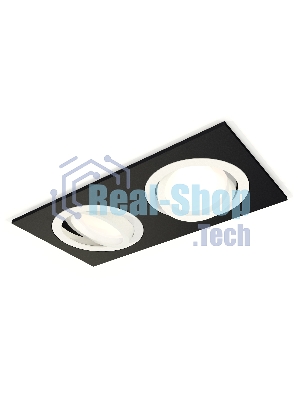 Комплект встраиваемого поворотного светильника Ambrella light XC7636080 SBK/SWH черный песок/белый песок MR16 GU5.3 (C7636, N7001)