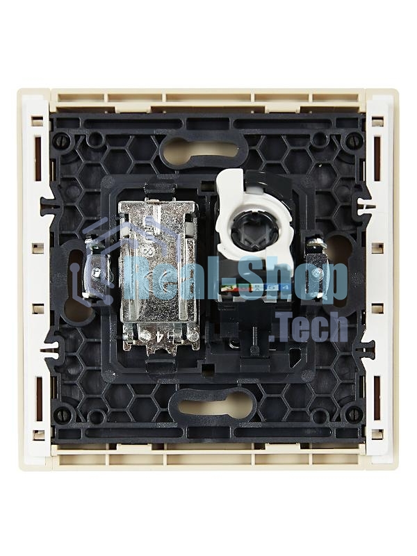 Розетка двойная TV+RJ45 кат.5E IEK FORTE&PIANO FP436 ваниль