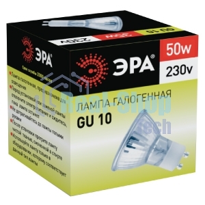 Лампа галогенная ЭРА GU10-JCDR (MR16) -50W-230V(10/200/4800)
